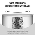 thumbnail image 3 of Zahari Home Sinatra Waste Basket Decorative Beautiful Designs Bathroom Bedroom Living Room Decor, Silver, 3 of 6