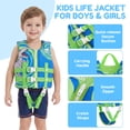 thumbnail image 6 of Gogokids Kids Swim Vest Life Jacket-Toddler Flotation Buoyancy Swimsuit Trainer Vests Swimming Aid Jacket for Boys/Girls Age 1-9 Years,Blue-Green Dinosaur, 6 of 9