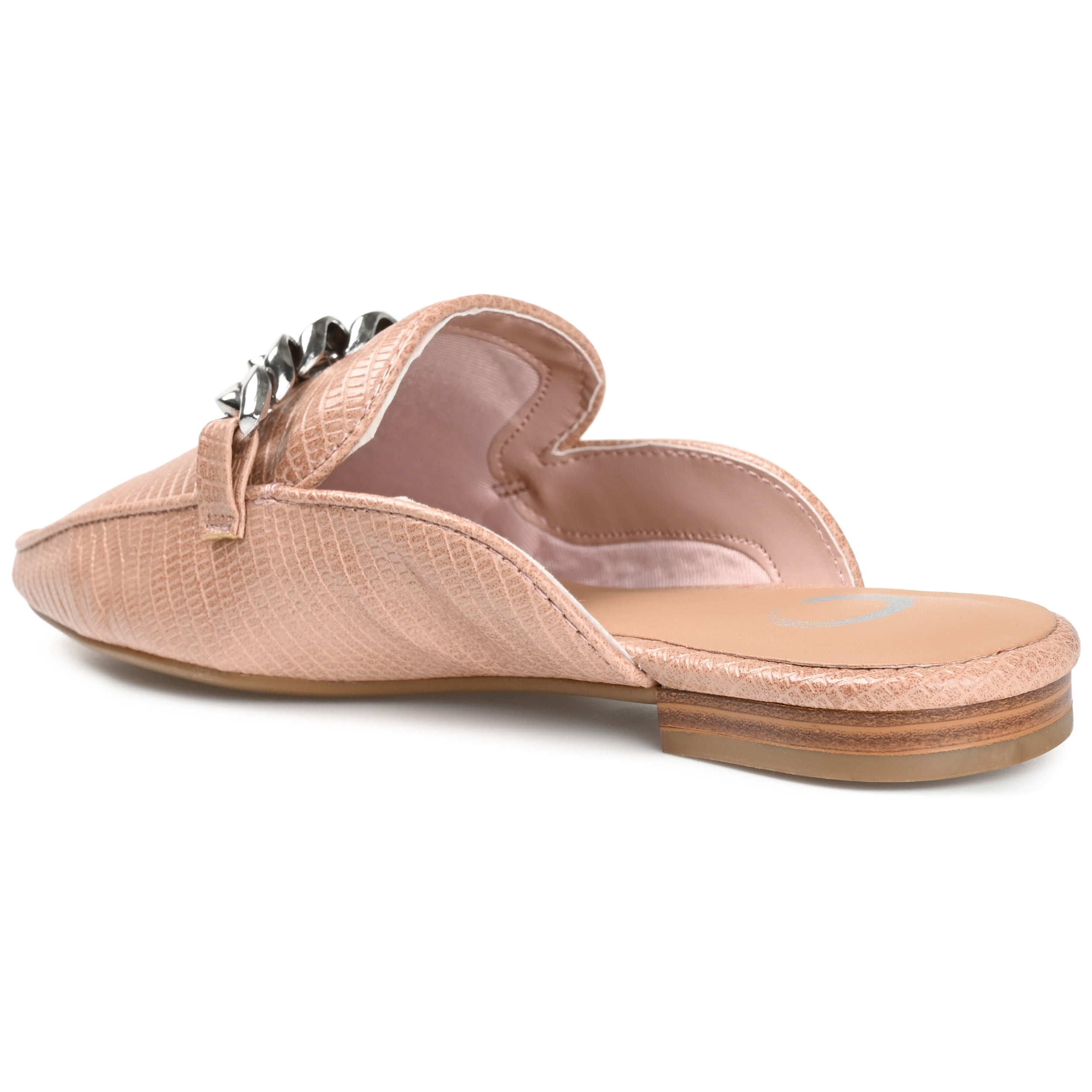 Journee Womens Hazina Slip On Square Toe Mules Flats