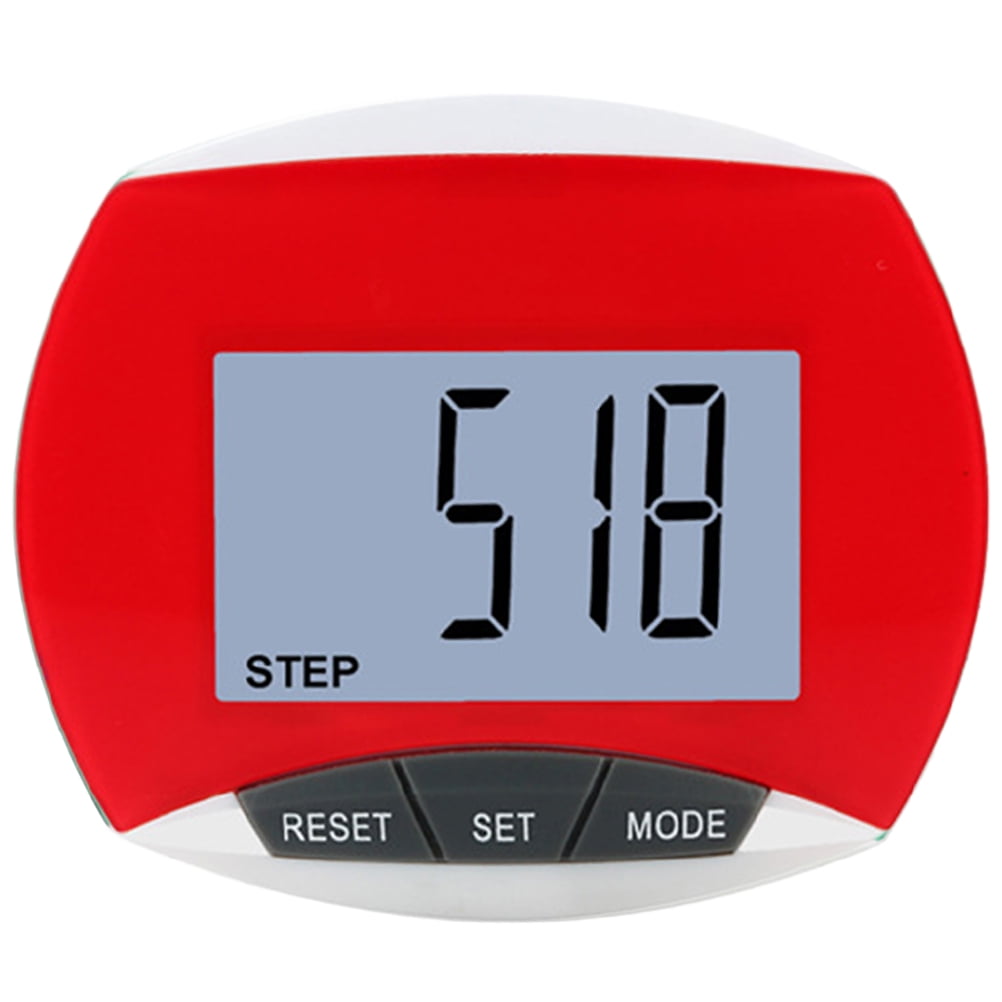 LCD Digital Step Pedometer Walking Calorie Counter Distance Lanyard Clock 