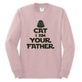 thumbnail image 3 of Cat I Am Your Father Cat Lover Mens Long Sleeve Shirt, Light Pink, Large, 3 of 5