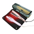 thumbnail image 3 of Hair Tool Organizer Bag with Heat Resistant Mat Removable Travel Storage Case for Hot Air Brushes Curling Irons Black Cat Walking Fields, 3 of 8