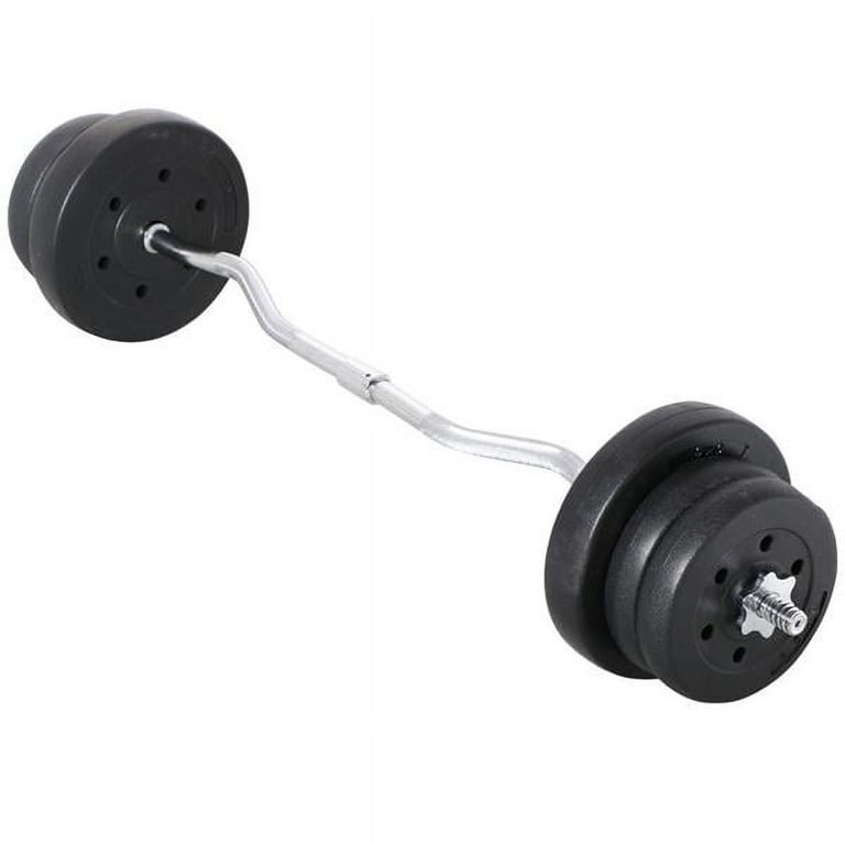 Free Shipping Alden Design 55 lb Barbell Dumbbell Strength Training Weights Curl Bar for Home Gym Black Walmart