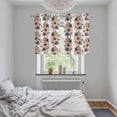 thumbnail image 4 of Orange Floral Kitchen Curtains Window Panels, Abstract Watercolor Flower Leaf Plant Insulated Window Treatment Curtain, Grommet Curtains for Bedroom/Living Room/Bathroom, 2 Piece 27.5"Wx39"L, 4 of 8