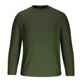 thumbnail image 1 of Grrvtrz Chandails pour Hommes Col Rond Chandail Décontracté Manches Longues Tissage Épais Chandail Texturé Mode Automne 2025, 1 of 7