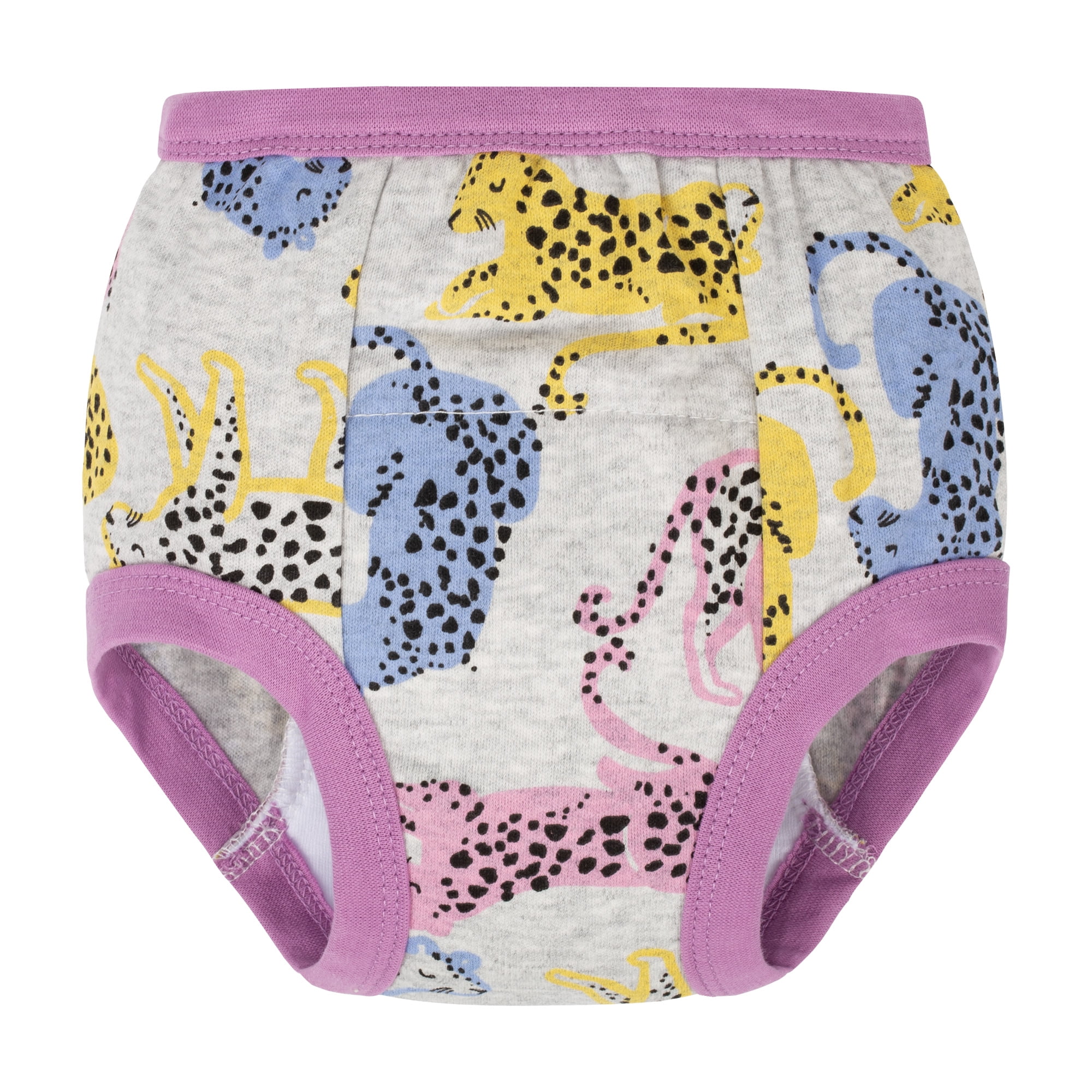 BIG ELEPHANT 10 Packs Baby Girls' and Boys' Potty Training Pants, 100% Cotton Absorbent Training Underwear for Toddler, 5-6Y