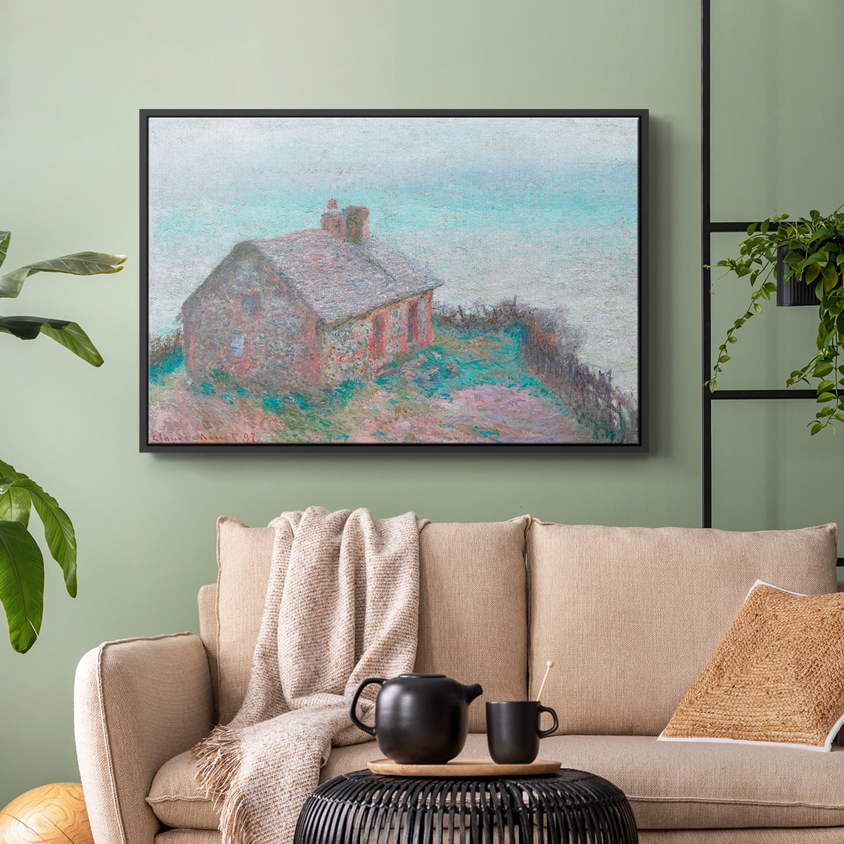Vintage Landscape-CXLIX By Wexford Home Framed in Black Wood Gallery Wrapped Canvas 27 in. x 41 in.
