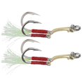 thumbnail image 3 of 2 uds. De anzuelos de pesca para barcos de acero inoxidable, combinación de cuerdas, señuelos, cebos, aparejos de anzuelo, accesorio 3/0 #, 3 of 8