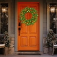 thumbnail image 4 of Lookfly Christmas Wreath, 24" Christmas Wreath for Front Door,Outdoor Christmas Wreath,Battery Powered Christmas Decorations with Lights & Ornament, 4 of 7
