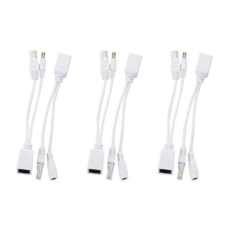 3X Passive Power over Ethernet PoE Adapter Injector   Splitter Kit 5v 12v 24v 48v