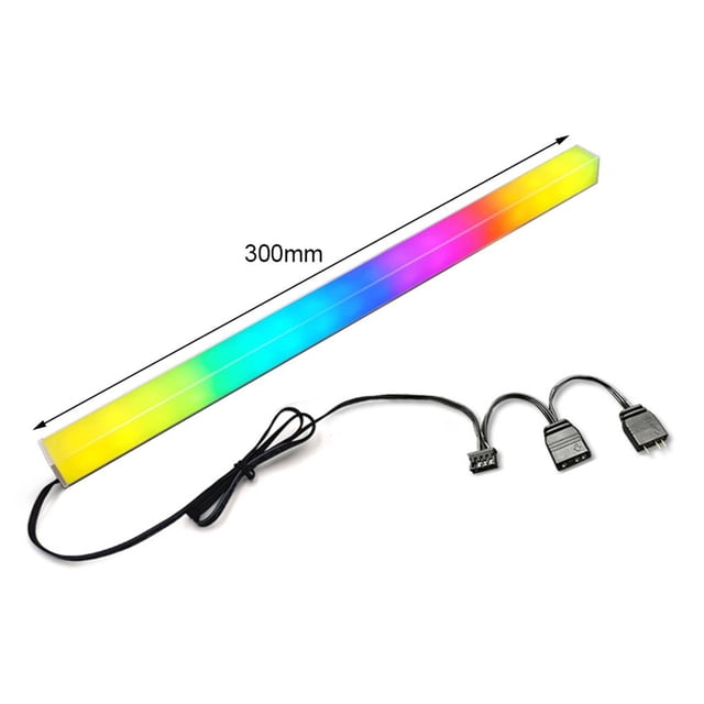 Coolmoon, 30Cm, 5V/3 Pines, Tira De Luz Pequeña De 4 Pines, Controlador De Ordenador De Pc, Lámpara De Ambiente De Color Led Rgb Para Chasis De Carcasa De Pc Guardurnaity EL012783-00
