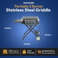 thumbnail image 2 of Razor 45.08 in Rectangular Portable Stainless Steel Grill Pan, 2 of 11