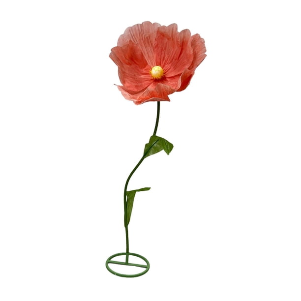 Decoración floral 3D de papel, flor artificial gigante, versátil, elegante y hecha a mano. Champán oscuro