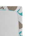 thumbnail image 2 of Ambesonne Whale Fitted Sheet, Smiling Fish in Ocean, Full Size, Tan Turquoise White, 2 of 2