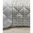 thumbnail image 3 of Geometric Down Alternative Comforter, Abstract Modern Design with Hexagons with Circles Rounds Geometrical Art, Microfiber Quilt for All Season, 5 Sizes, Black and White, by Ambesonne, 3 of 3