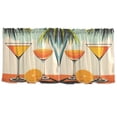 thumbnail image 7 of Yayeee Kitchen Curtains Tier Set of 2 Light Filtering 57"x24" Over Sink Window Panels, Mid Century Glasses, 7 of 7