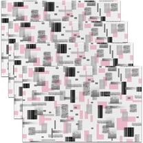Pink Grey Geometric Table Mats Placemat 12"x18" Modern Abstract Placemats Set of 4 Geometry Placemats for Dining Table Indoor Outdoor Kitchen Modern Art Decor Table Place Mats