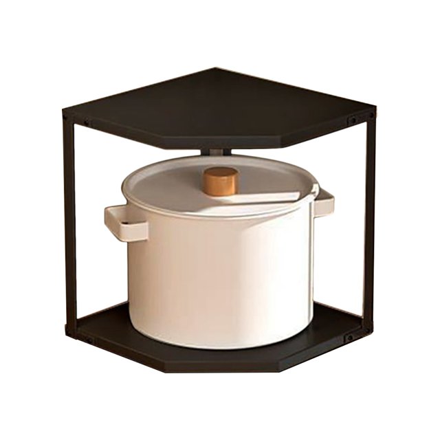 <p>Kitchen Standing Pot Rack Kitchen Cookware Stand Kitchen Corner Shelf Stand Kitchen Shelves Kitchen Small Corner Shelf Rack Fan Shaped Space Saving Stable Carbon Steel Cookware
