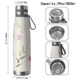 thumbnail image 3 of Floral 29oz Stainless Steel Insulated Thermos with Tea Filter, 360° Printed Travel Bottle, Leakproof BPA-Free,Anti-Slip Base, 304 Inner & 201 Outer, Vacuum Cup,Thanksgiving,Christmas, Spring,Flower, 3 of 6