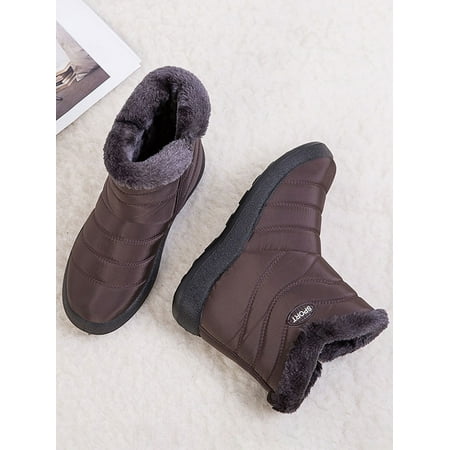 

Colisha Women Slip On Waterproof Outdoor Anti-Slip Faux Fur Lined Ankle Snow Boots