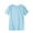 Light Blue, variant on JGTDBPO Summer Shirts for Men Fashion Casual Pullover Solid Color Stylish Basic Seamless Short Sleeve V-Neck Blouses Shirts