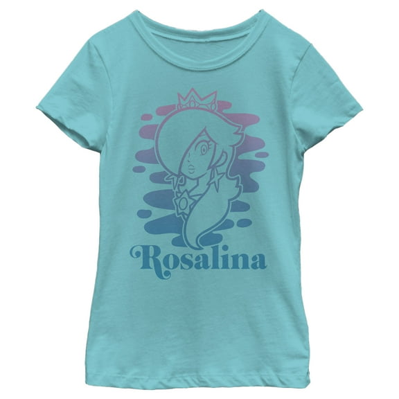 Girl's Nintendo Mario Kart Rosalina Gradient Graphic Tee Tahiti Blue Small