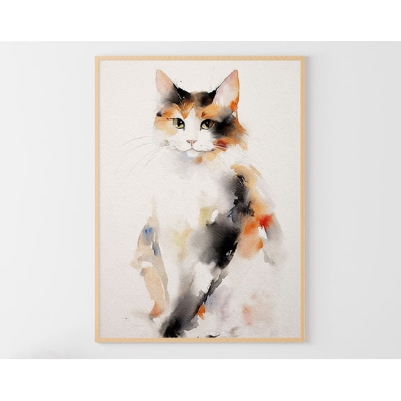 Calico Cat : Animal Art Poster, Unframed Poster Size 8x12