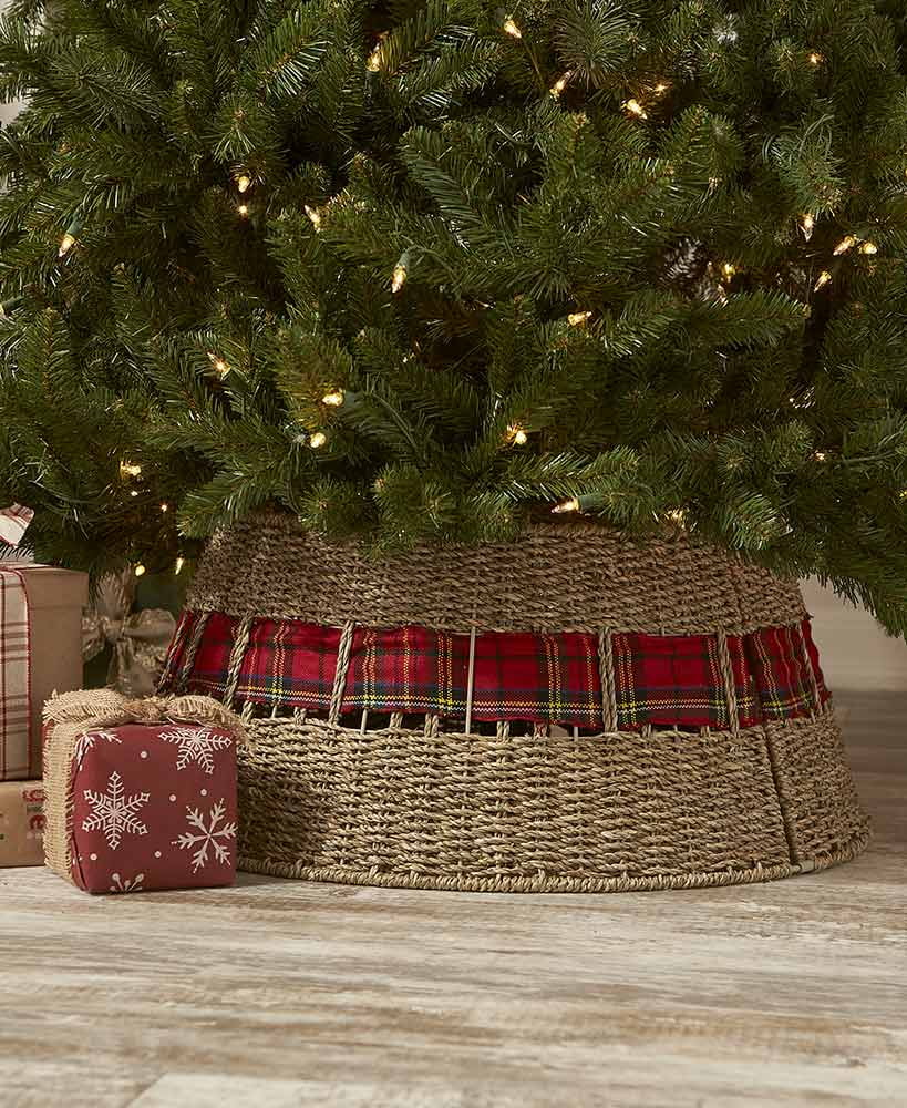 The Lakeside Collection Rattan Christmas Tree Collar