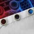 thumbnail image 4 of Homewish Red Blue Gamepad Curtains Pack of 2 (42x84 Each) for Boy, Fashion Honeycomb Abstract Curtains Blackout, Modern Video Game Bedroom Curtains, Living Room Curtains Decor, 4 of 6
