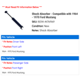 thumbnail image 2 of Shock Absorber - Compatible with 1964 - 1970 Ford Mustang 1965 1966 1967 1968 1969, 2 of 2
