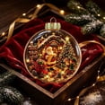 thumbnail image 4 of Barsme Glowing Christmas Story Ornament,Christmas Santa Decoration Ball With LED Light,Mini Holiday Scene Hanging Tree Decor – Warm Glow Keepsake For Mantel Window And Gift Giving, 4 of 6