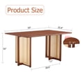 thumbnail image 4 of Gzxs Rectangular Dining Table - Wood Kitchen & Dining Room Furniture - Mid Century Modern Chinese Style – Walnut Kitchen Table for Home Office – 59"L x 35.4"W x 30"H, 4 of 9