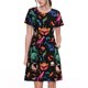thumbnail image 1 of Easygdp Animals Under Water para Vestido Transpirable de Mujer, Vestido Suelto de Manga Corta con Pliegues y Bolsillos para el Verano, 1 of 6
