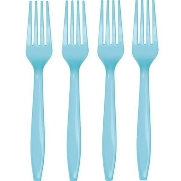 Premium Plastic Forks - Pastel Blue