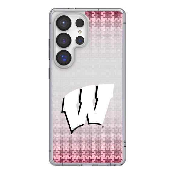 Wisconsin Badgers Linen Logo Galaxy Clear Case