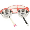 thumbnail image 3 of Miangastore Assiette Alimentaire Divisée en Forme de Voiture en Acier Inoxydable 1 Ensemble 12.3x7.9in, 3 of 8