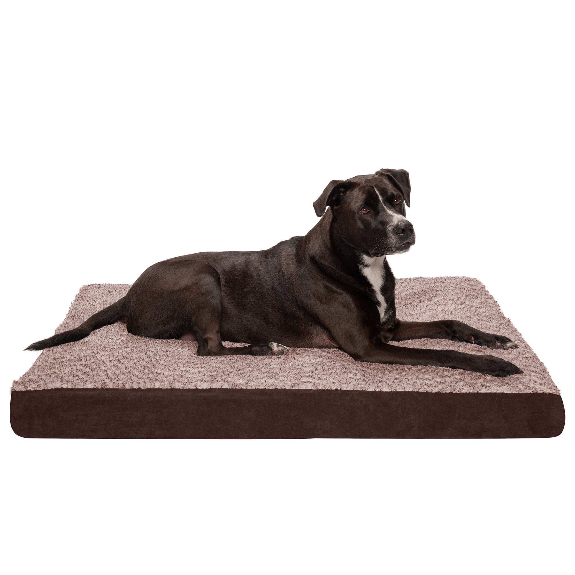 memory foam faux fur dog bed