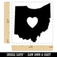 thumbnail image 2 of Ohio State with Heart Self-Inking Rubber Stamp Ink Stamper - Black Ink - Small 1 Inch, 2 of 7