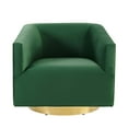 thumbnail image 6 of Modway Twist Accent Lounge Performance Velvet Swivel Chair in Gold Emerald, 6 of 8