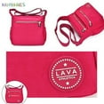 thumbnail image 5 of BadPiggies Women's Waterproof Nylon Crossboby Shoulder Bag Casual Messenger Bag Handbag with Zipper Pockets (Rose Red), 5 of 10