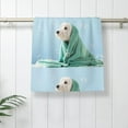 thumbnail image 5 of Fotbe Dog Wrapped in Towel Pattern Premium Towels , (27.5x16in) Lightweight and Highly Absorbent Quick Drying Microfiber Towel, Perfect for Daily Use, 5 of 6