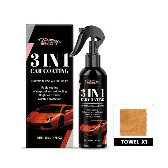 3-in-1 Ceramic Coating Spray Wax, Quick Detailer & Polish for Auto Paint