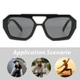 thumbnail image 3 of UPOUART Gafas De Sol Hexagonales De Plástico Negro Para Mujer Y Moderno Y, 3 of 8