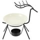 thumbnail image 2 of Quemador de incienso simple Soporte de incienso de arte de hierro Elk Aroma Therapy Ash Catcher Decoración para la oficina en casa (Ciervo negro y bandeja blanca), 2 of 6