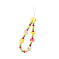 thumbnail image 4 of Bunblic Beaded Phone Lanyard Cute Bracelet Keychain Stylish Phone Chain Strap Multipurpose Decorative Key Chains Keyring Bangle Chain Yellow Bow, 4 of 8