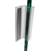 Gordon Glass® Clear Polycarbonate U-Channel with Stainless Steel Strike Plate for 3/8" Glass Shower Doors