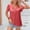 Pink, variant on Aloohaidyvio Blouse Women ,Womens Summer Solid Color V-Neck Short Sleeve T-Shirt Loose Sports Tops