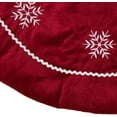 thumbnail image 3 of 24" Red with White Snowflakes Christmas Tree Skirt, 3 of 3