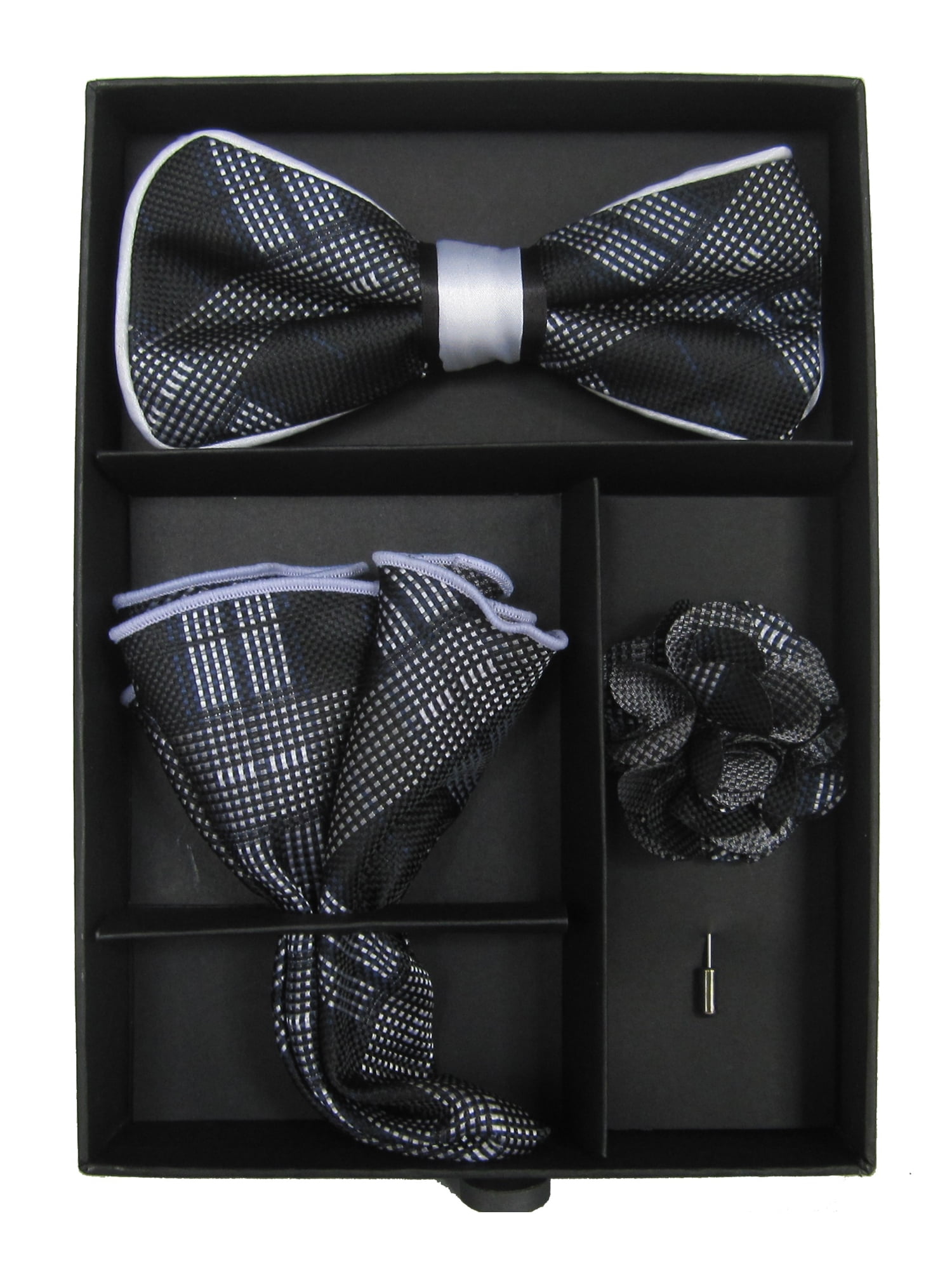 Printing Floral Personality Wood Bow Ties Hanky Set For Mens Wedding Suits