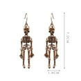 thumbnail image 2 of Pendientes para mujer, regalos para mujer, aretes colgantes vintage de calavera y esqueleto para mujer, accesorios de joyería gótica de bruja para Halloween, aretes modernos pequeños para mujer, 2 of 3